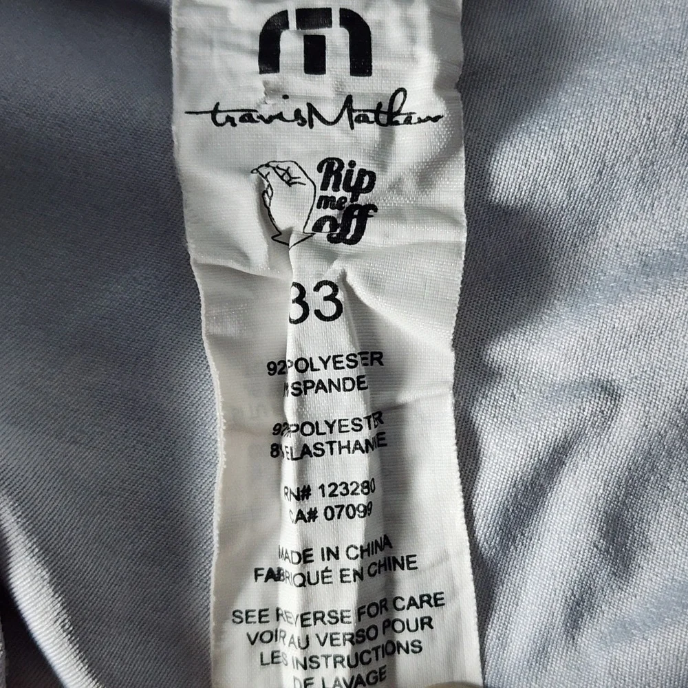 TravisMathew‎ Mens Navy Palm Tree Board Shorts Swim Trunks 1MU553 Size 33